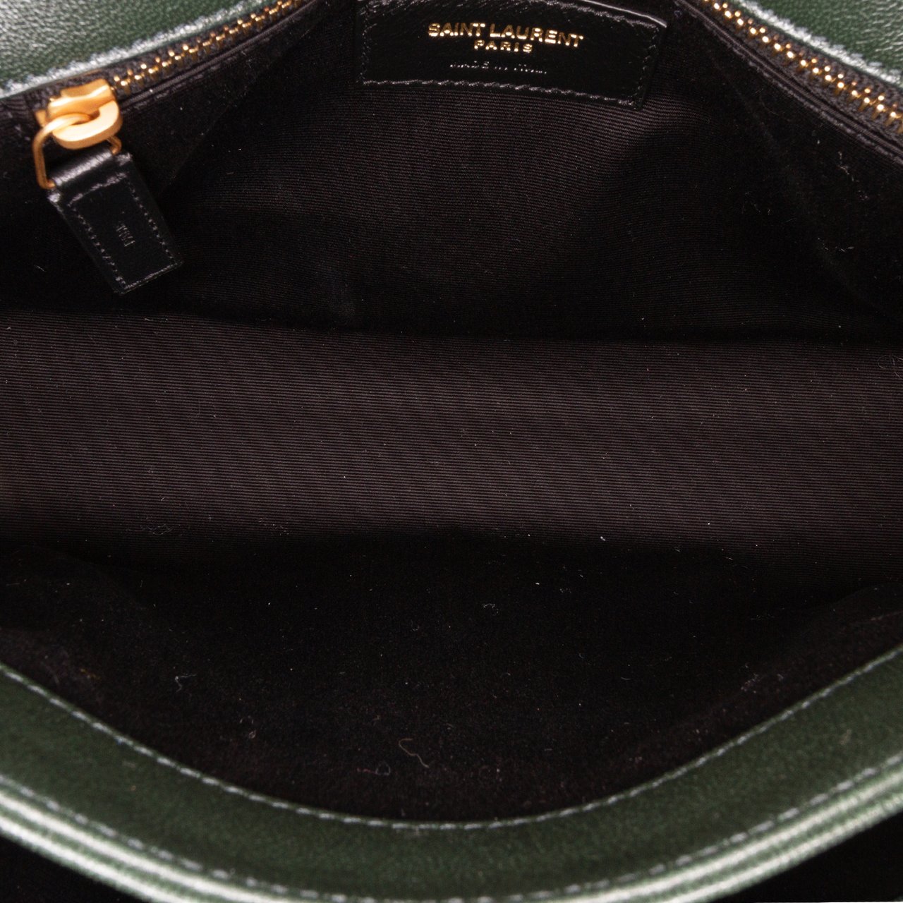 Saint Laurent Small Quilted Lambskin Becky Chain Shoulder Bag Groen