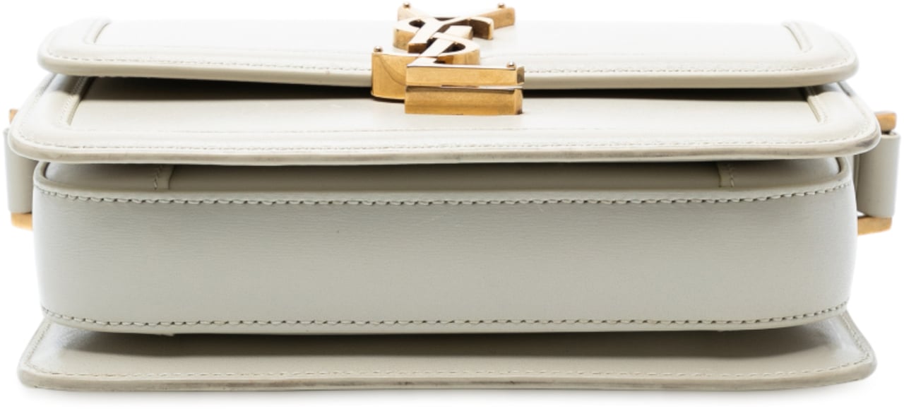 Saint Laurent Small Calfskin Solferino Satchel In Box Wit