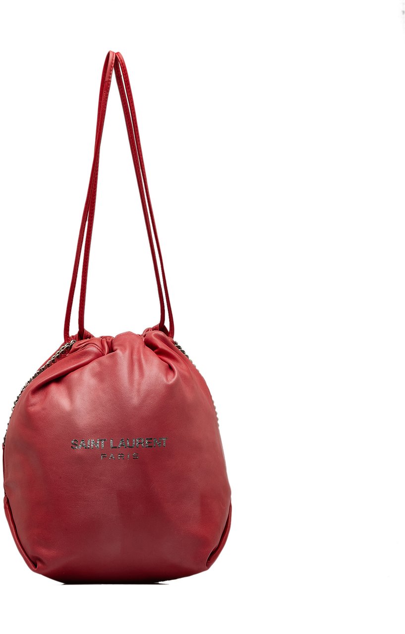 Saint Laurent Small Teddy Bucket Rood