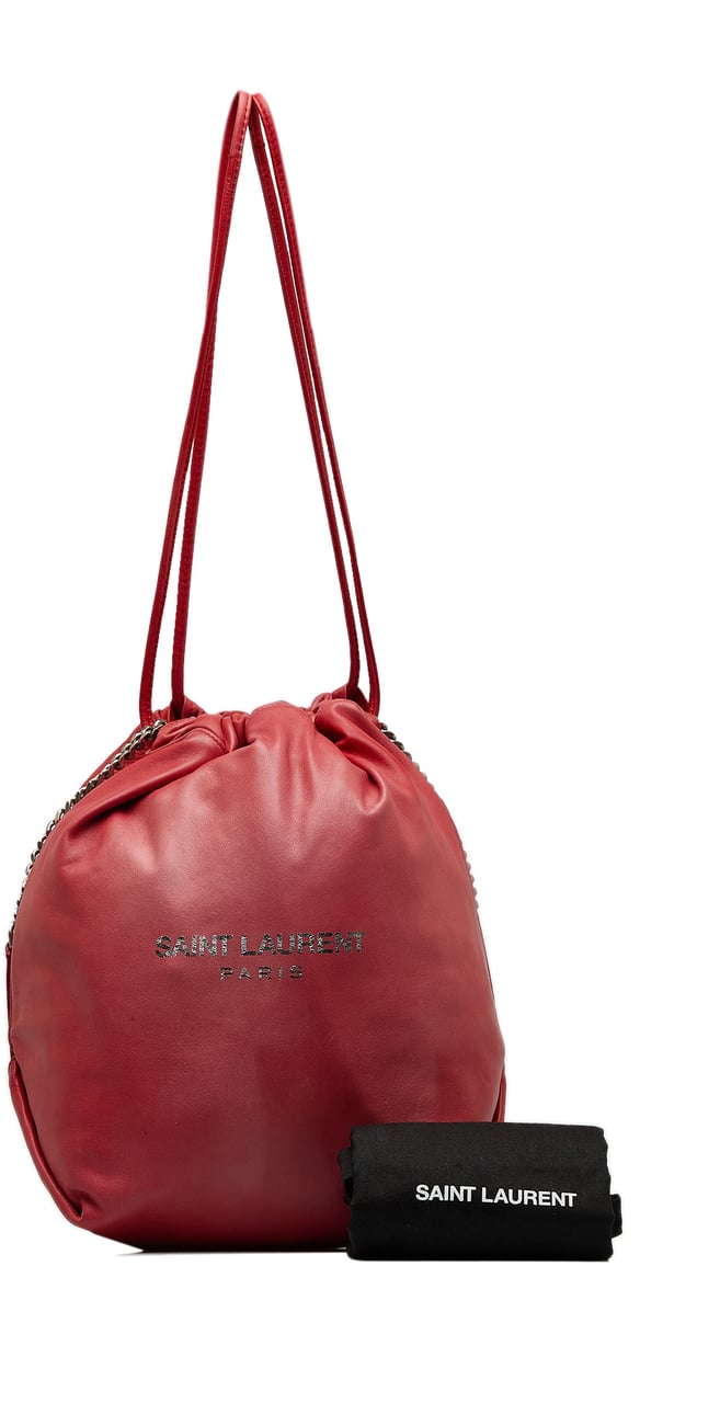 Saint Laurent Small Teddy Bucket Rood