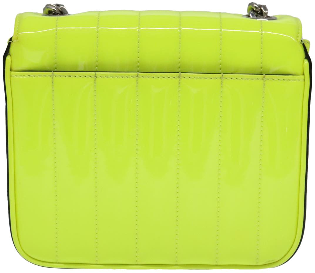 Saint Laurent Saint Laurent Vicky Crossbody Bag Vertical Quilted Patent Small Geel