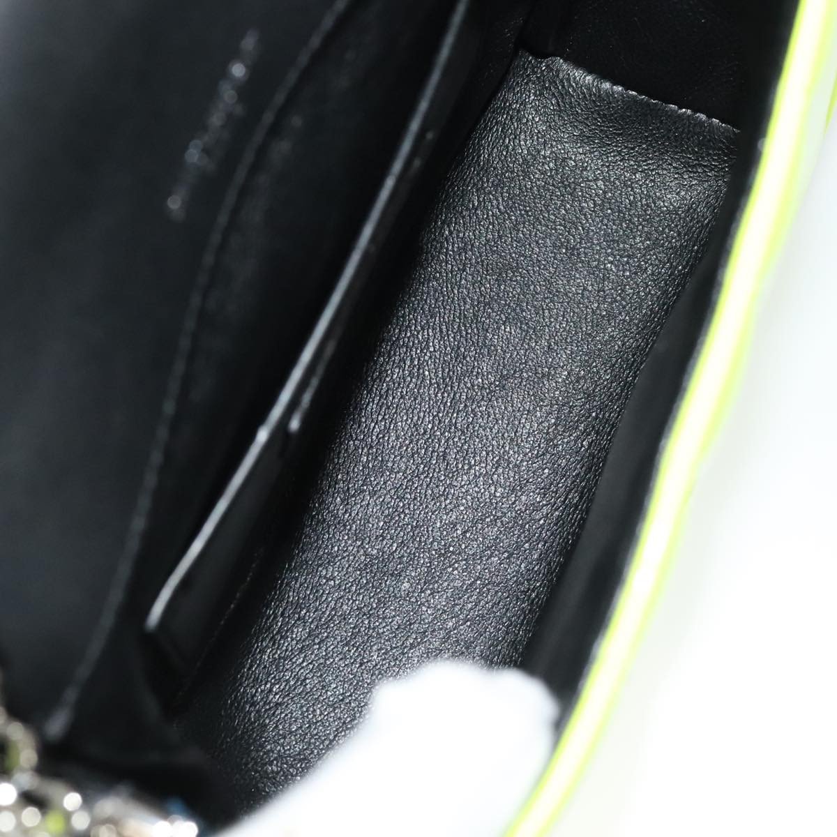 Saint Laurent Saint Laurent Vicky Crossbody Bag Vertical Quilted Patent Small Geel