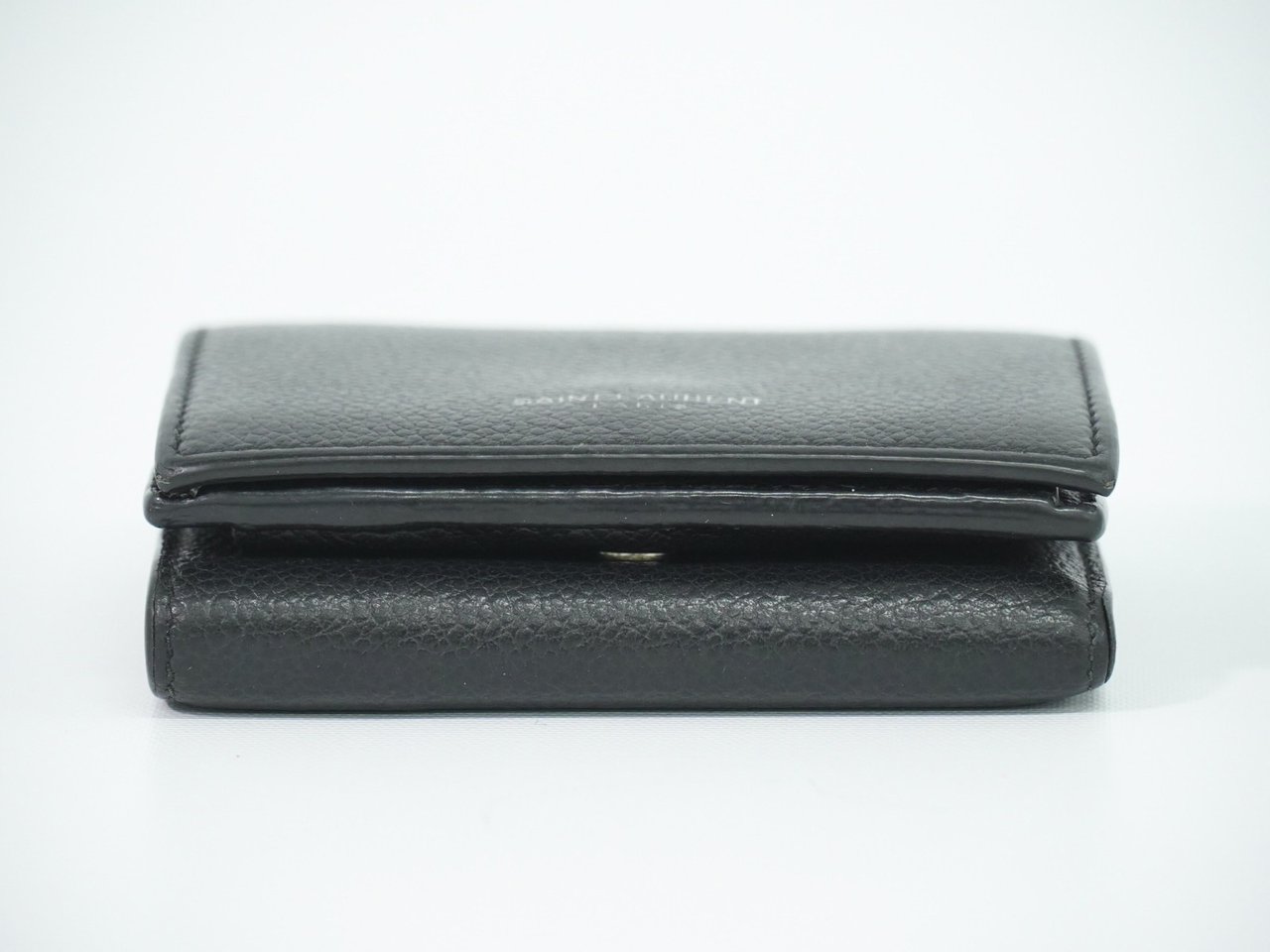 Saint Laurent Compact Matelasse Leather Zwart