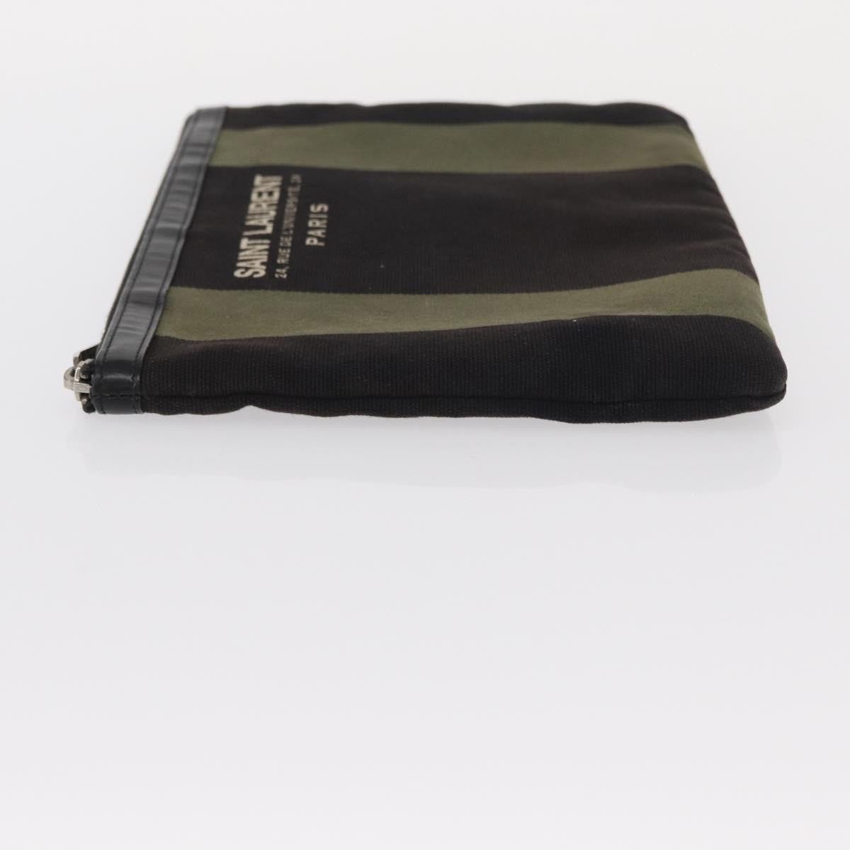 Saint Laurent Saint Laurent Beach Zip Pouch Canvas Medium Divers