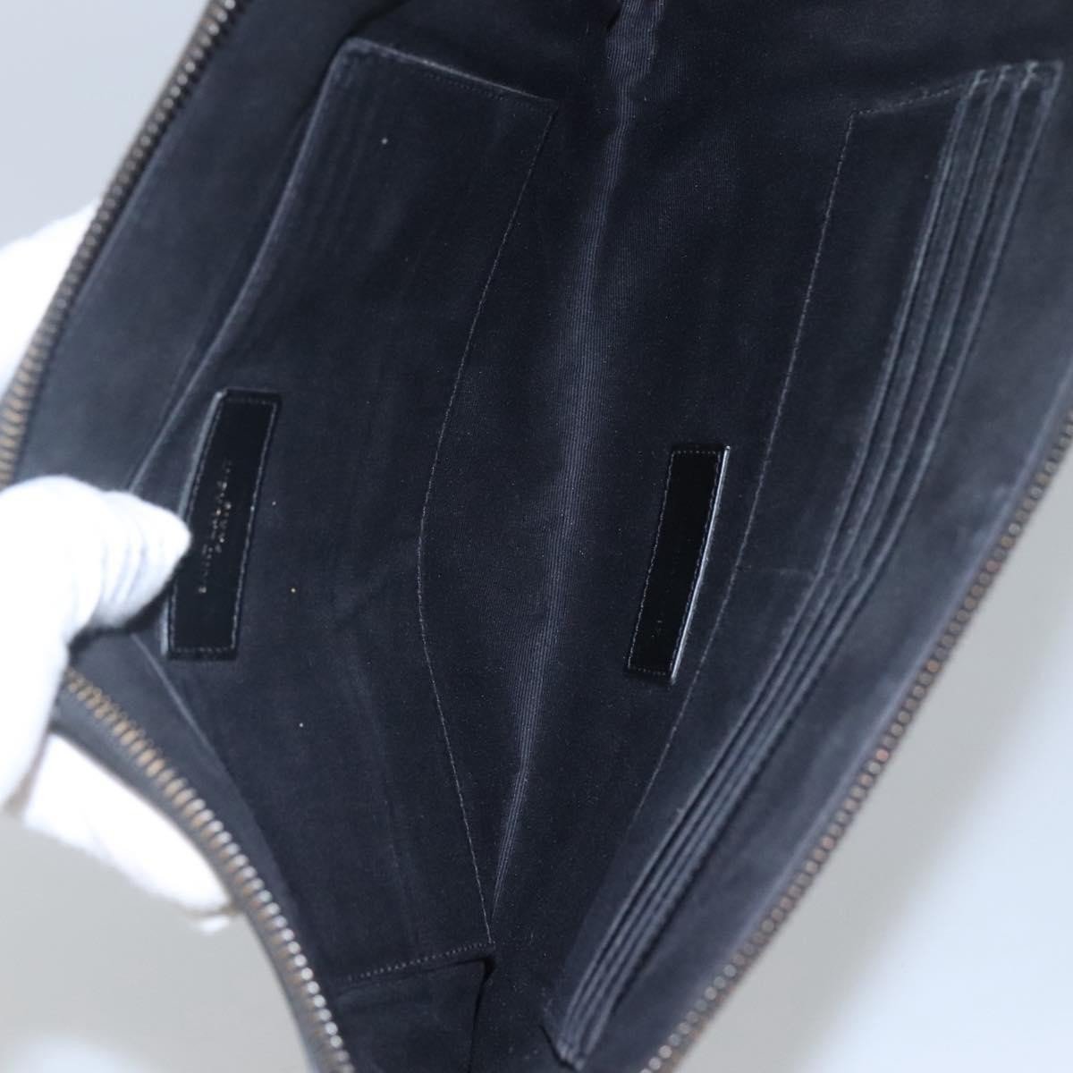 Saint Laurent Zip Pocket Leather Zwart