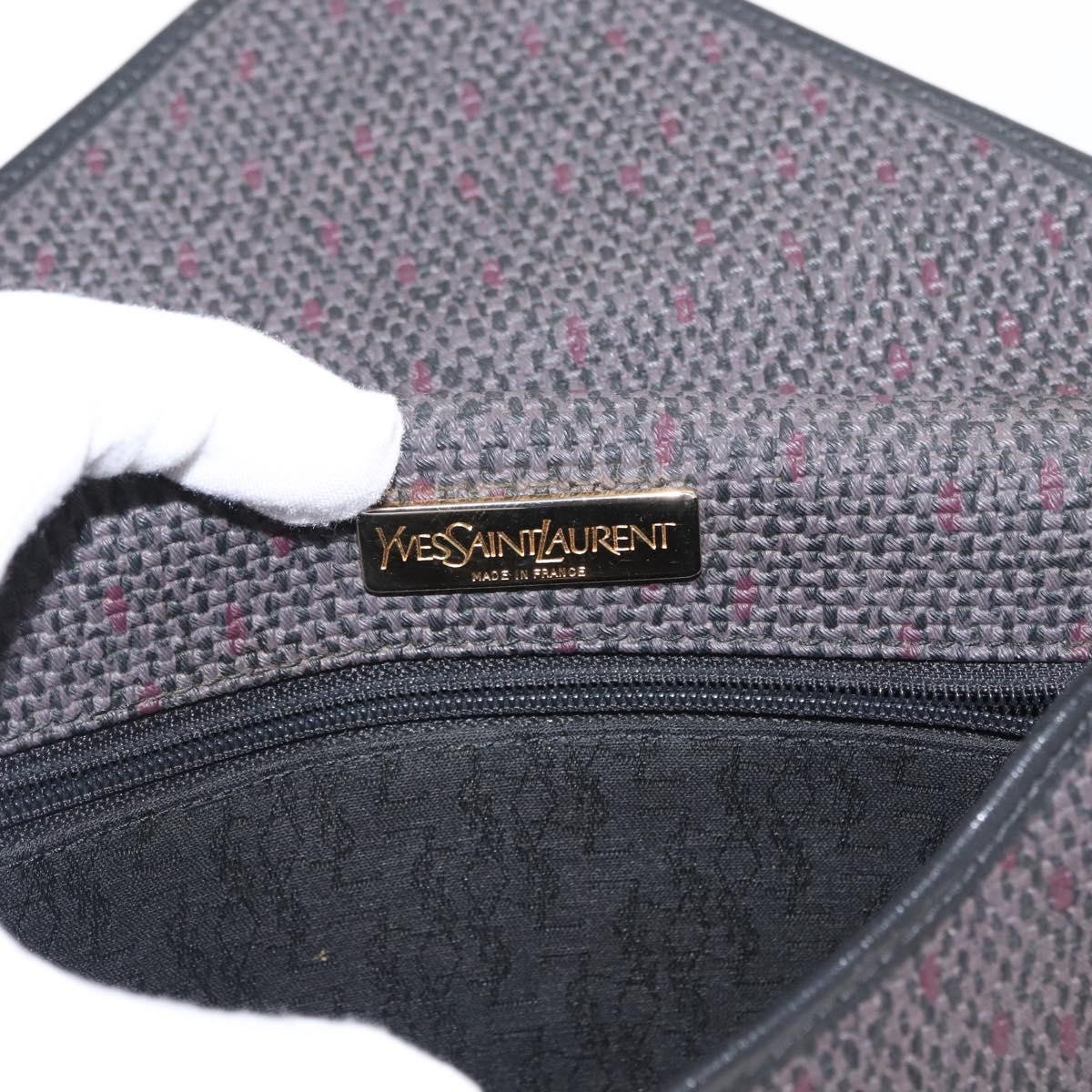 Saint Laurent Saint Laurent Vintage Shoulder Bag Canvas Zwart