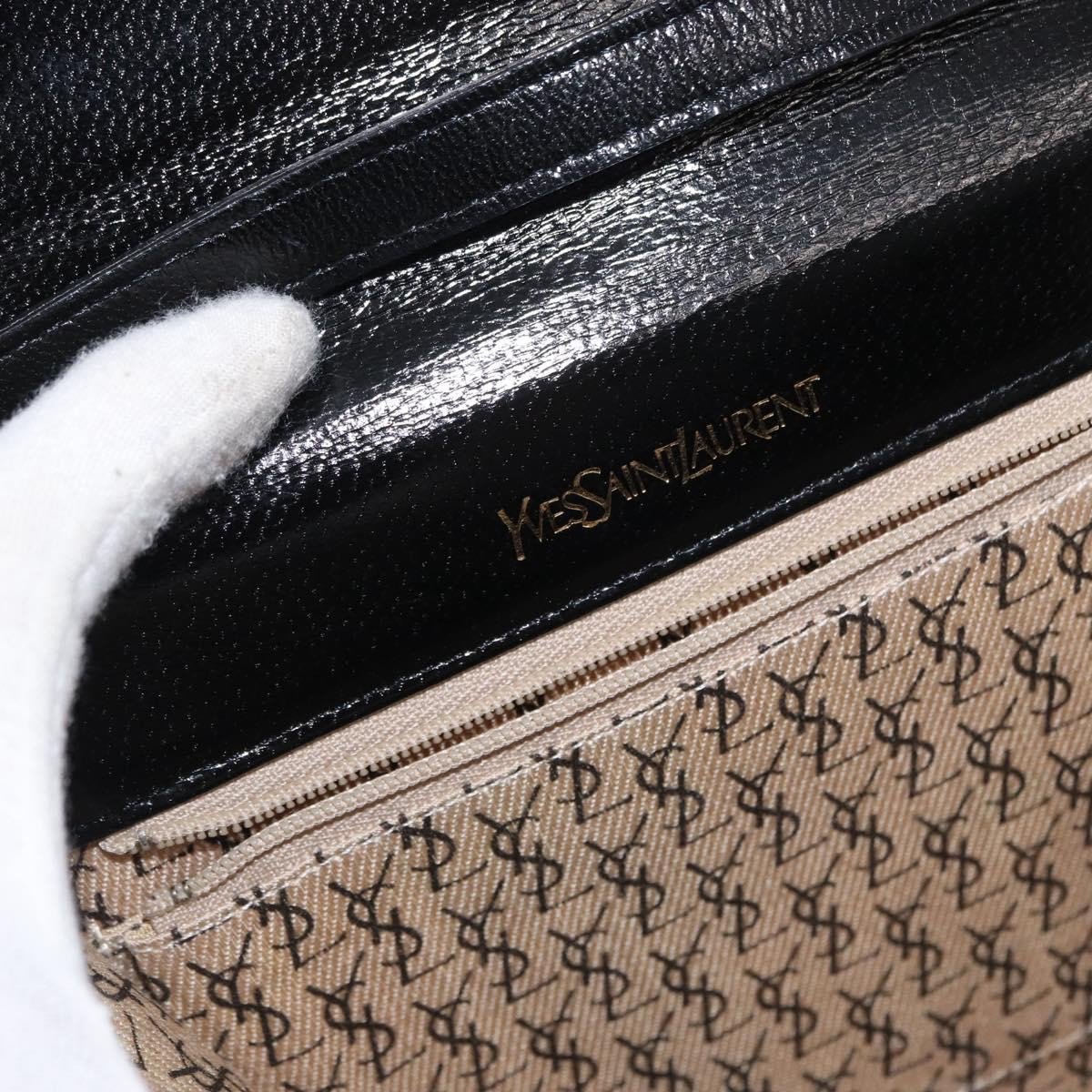 Saint Laurent Vintage Leather Zwart