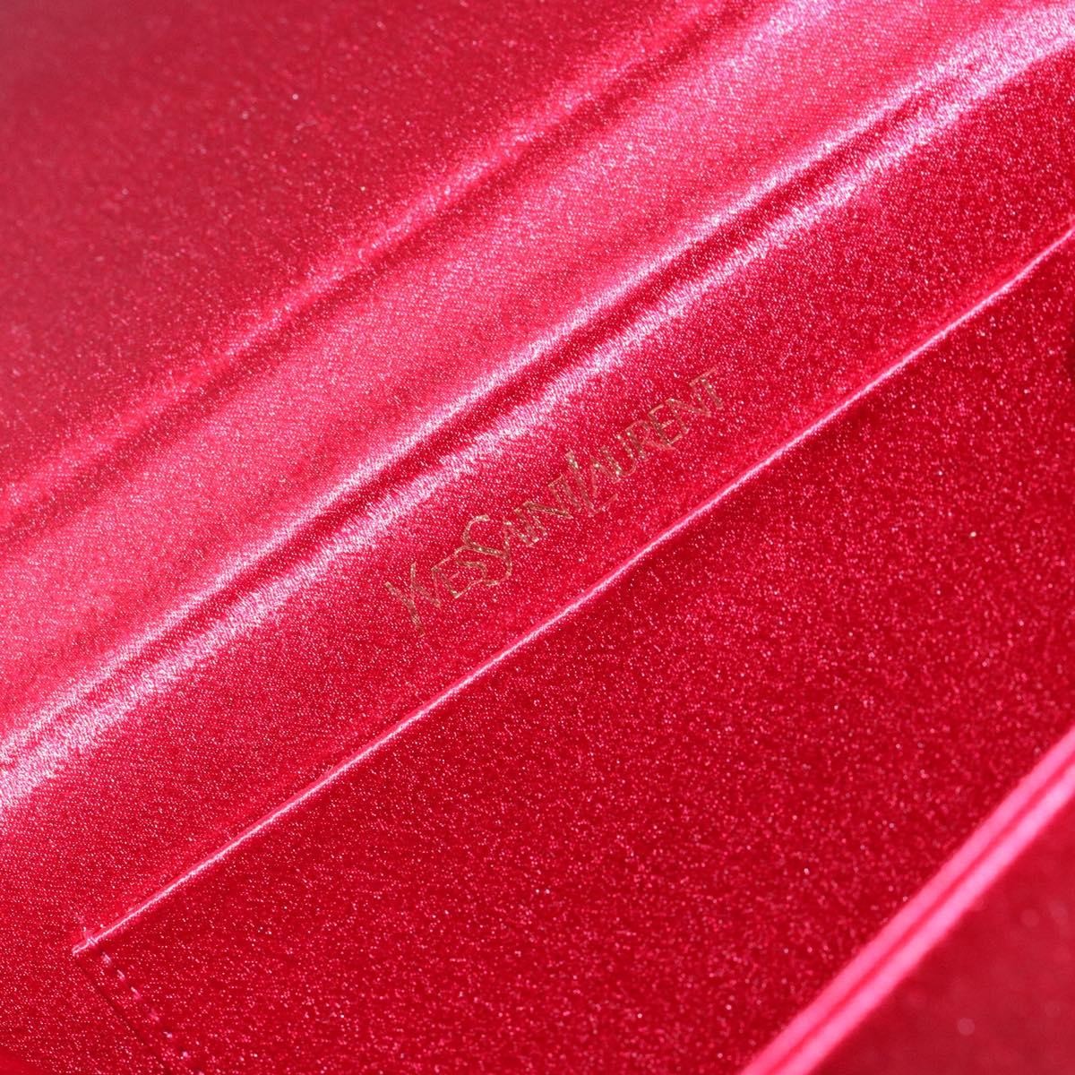 Saint Laurent Saint Laurent Vintage Flap Crossbody Bag Silk Rood