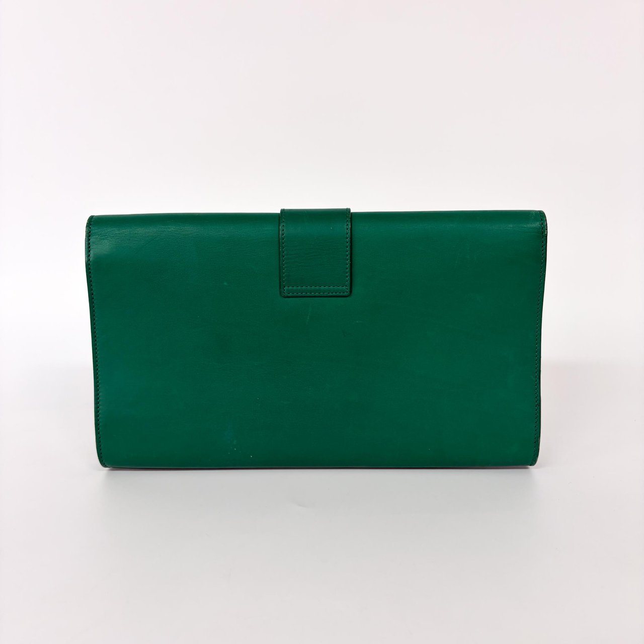 Saint Laurent Chyc Clutch Leather Groen
