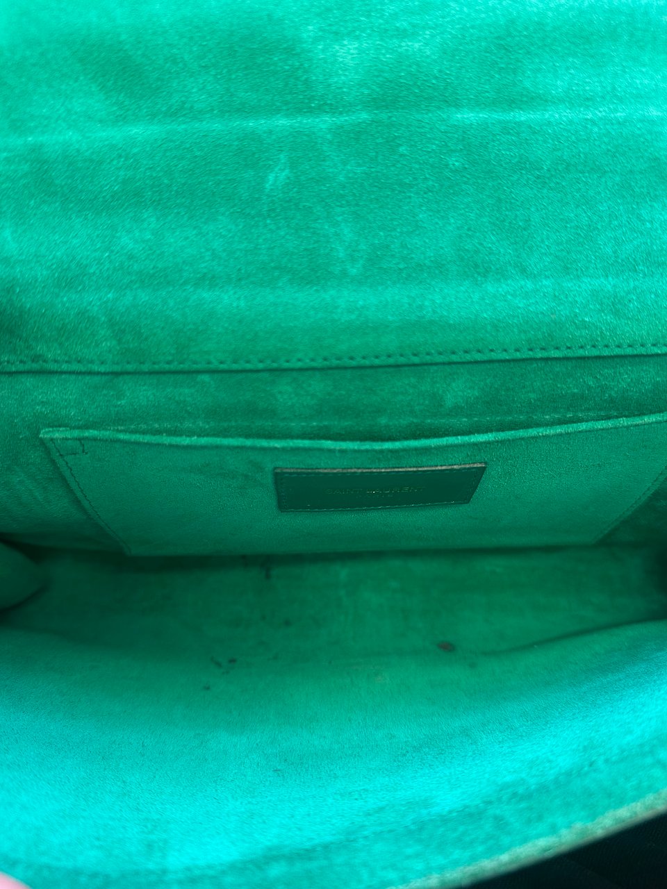 Saint Laurent Chyc Clutch Leather Groen