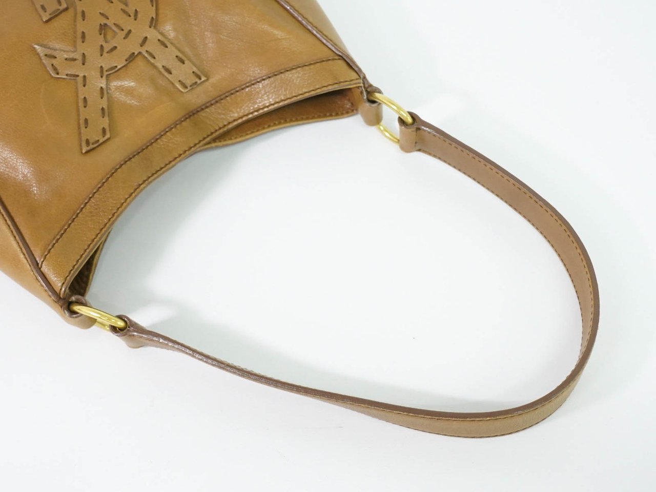 Saint Laurent Mombasa Hobo Leather Small Bruin