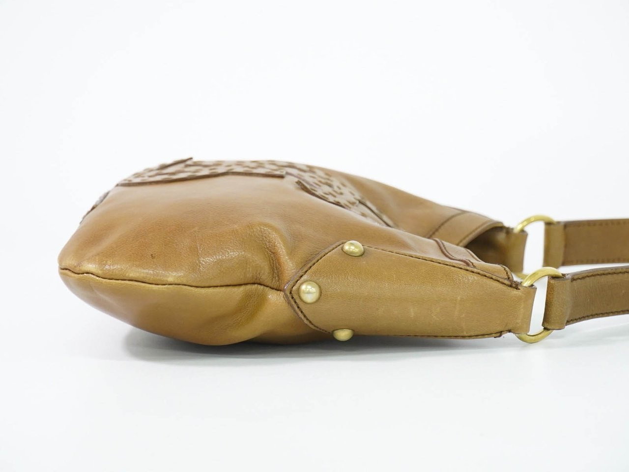 Saint Laurent Mombasa Hobo Leather Small Bruin