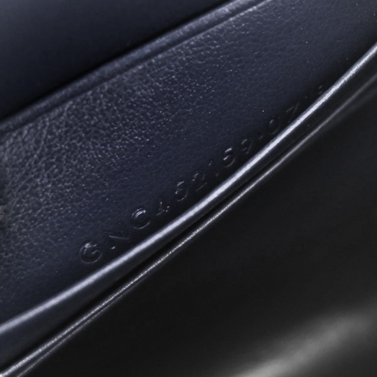 Saint Laurent Saint Laurent Classic Monogram Tassel Chain Wallet Crocodile Embossed Leather Blauw