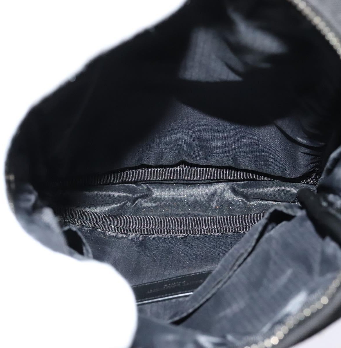 Saint Laurent Saint Laurent Front Pocket Crossbody Bag Canvas Mini Zwart