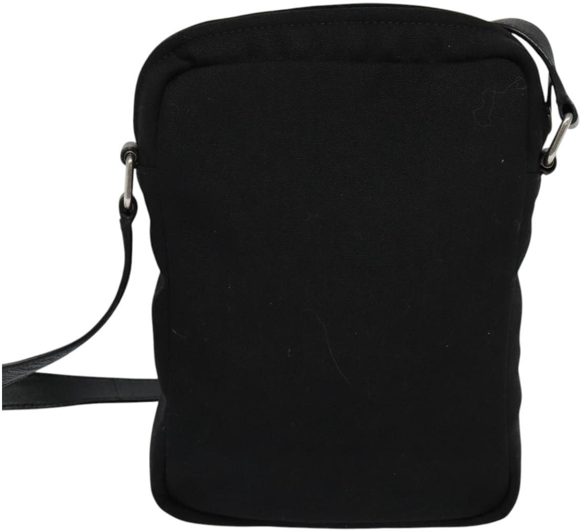 Saint Laurent Saint Laurent Front Pocket Crossbody Bag Canvas Mini Zwart