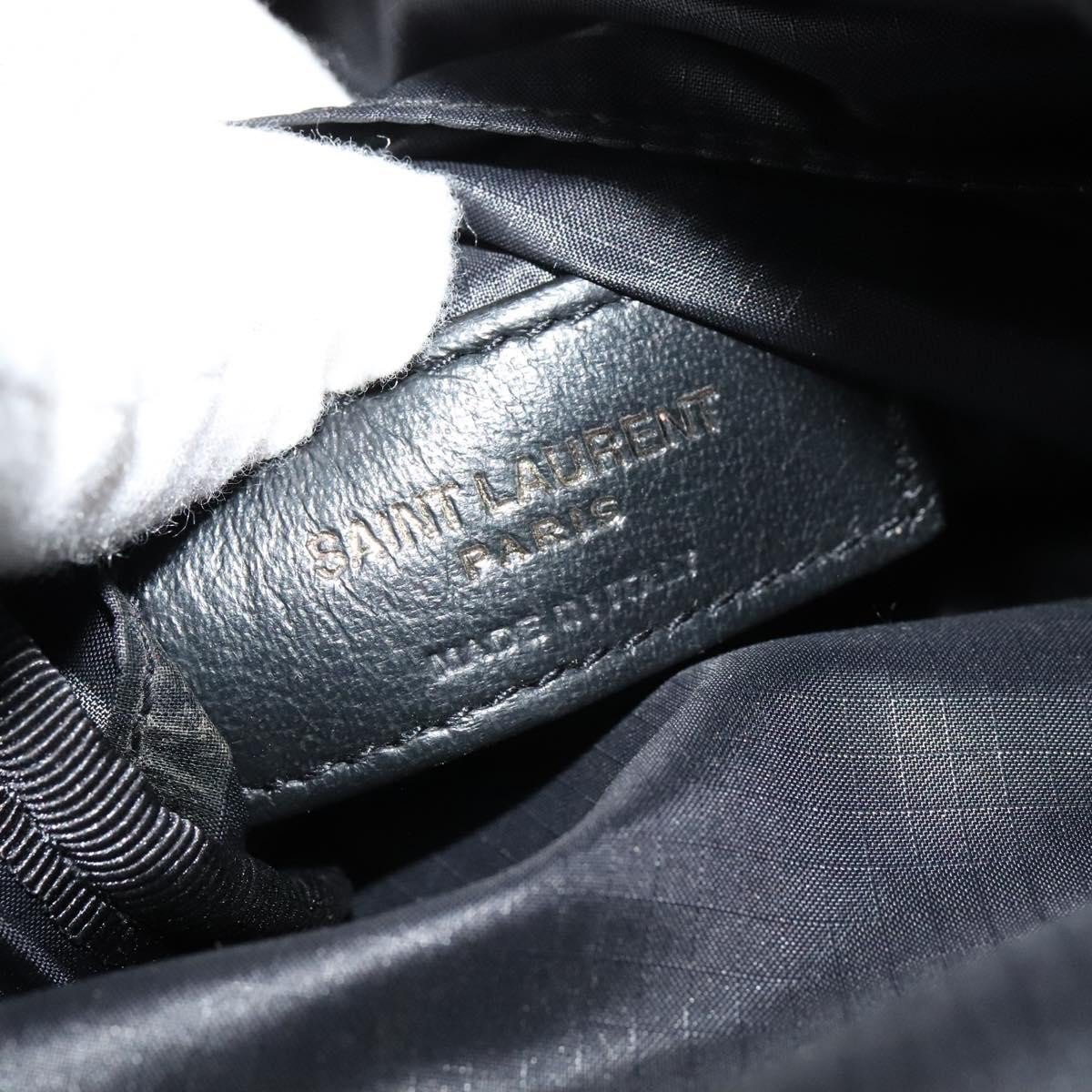 Saint Laurent Saint Laurent Front Pocket Crossbody Bag Canvas Mini Zwart