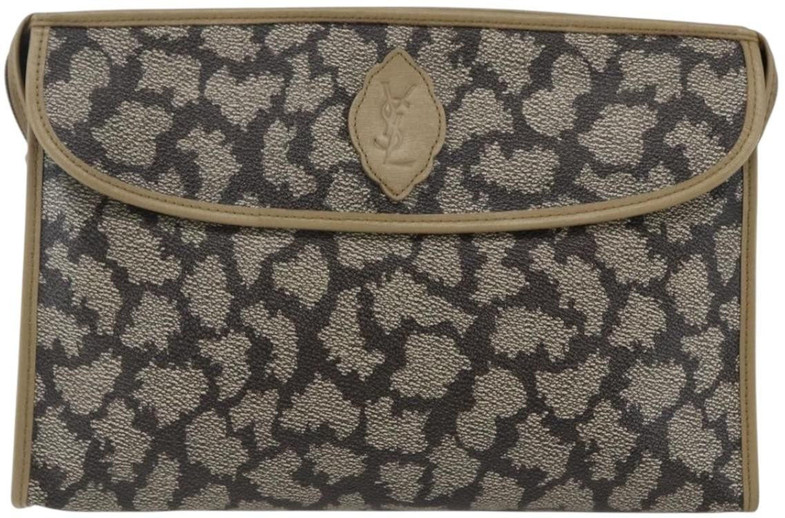 Saint Laurent Saint Laurent Vintage Pouch Canvas Grijs