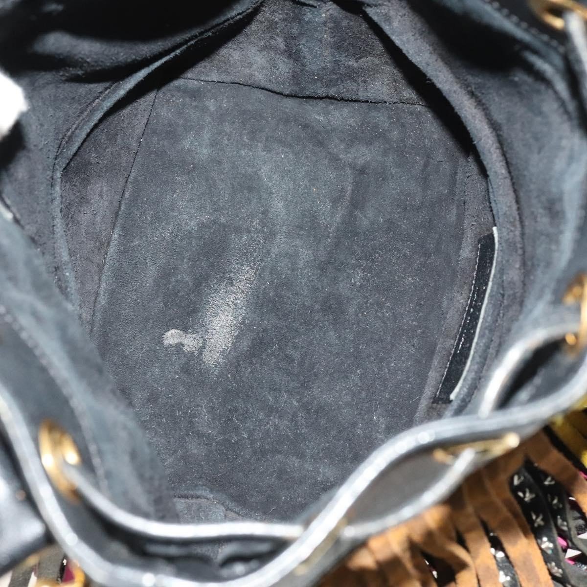 Saint Laurent Saint Laurent Fringe Emmanuelle Bucket Bag Leather Small Divers