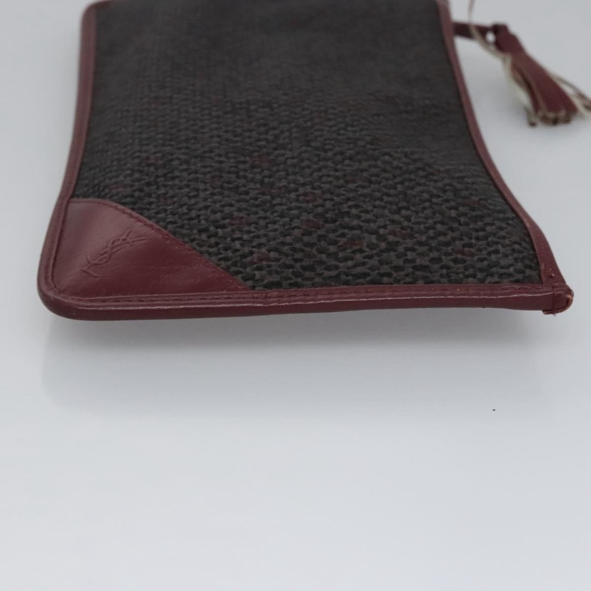 Saint Laurent Saint Laurent Zipped Pouch Canvas Grijs