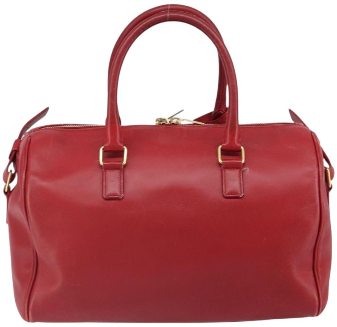 Saint Laurent Saint Laurent Classic Duffle Bag Leather 6 Rood