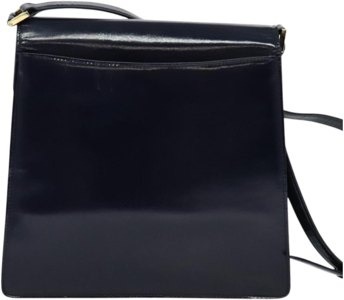 Saint Laurent Vintage Flap Leather Zwart