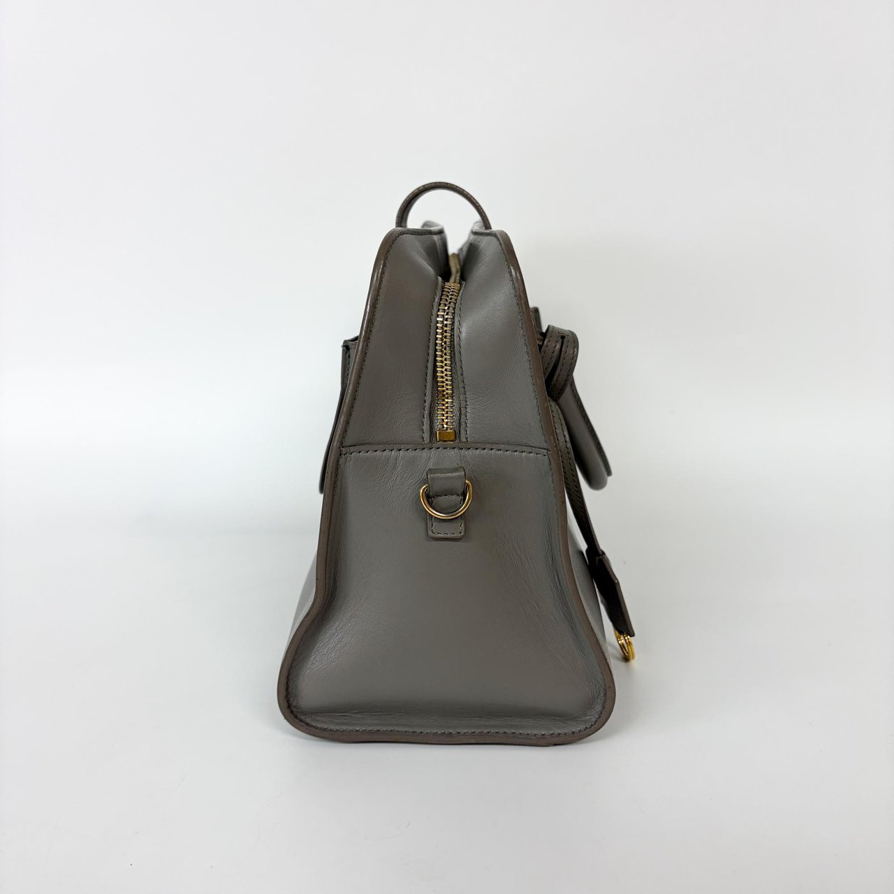 Saint Laurent Saint Laurent Convertible Monogram Cabas Leather Medium Grijs
