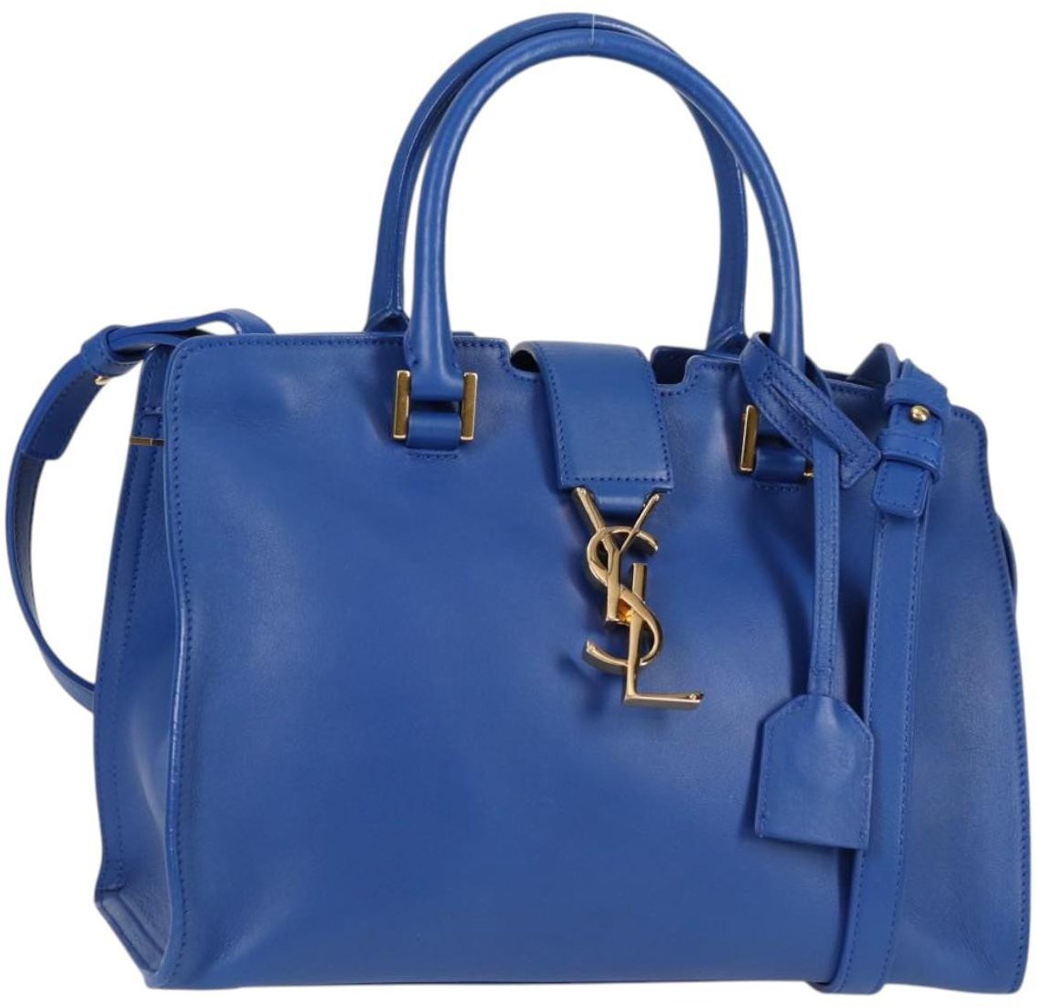 Saint Laurent Saint Laurent Monogram Cabas Leather Baby Blauw