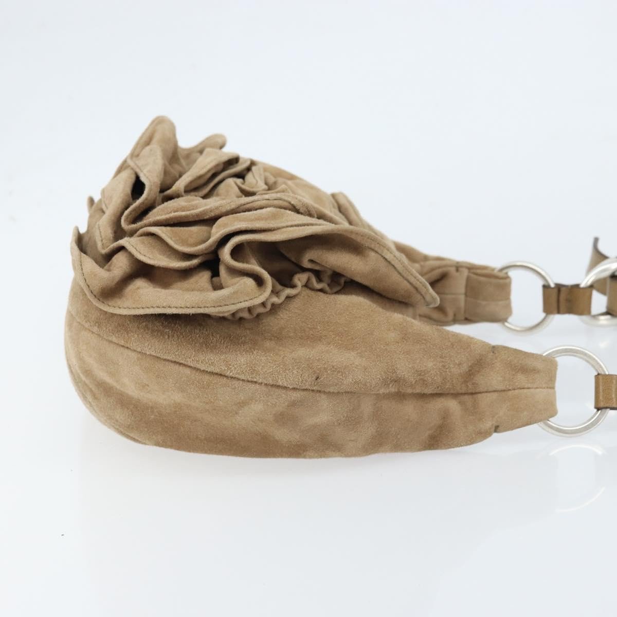 Saint Laurent Saint Laurent Vintage Shoulder Bag Suede Beige