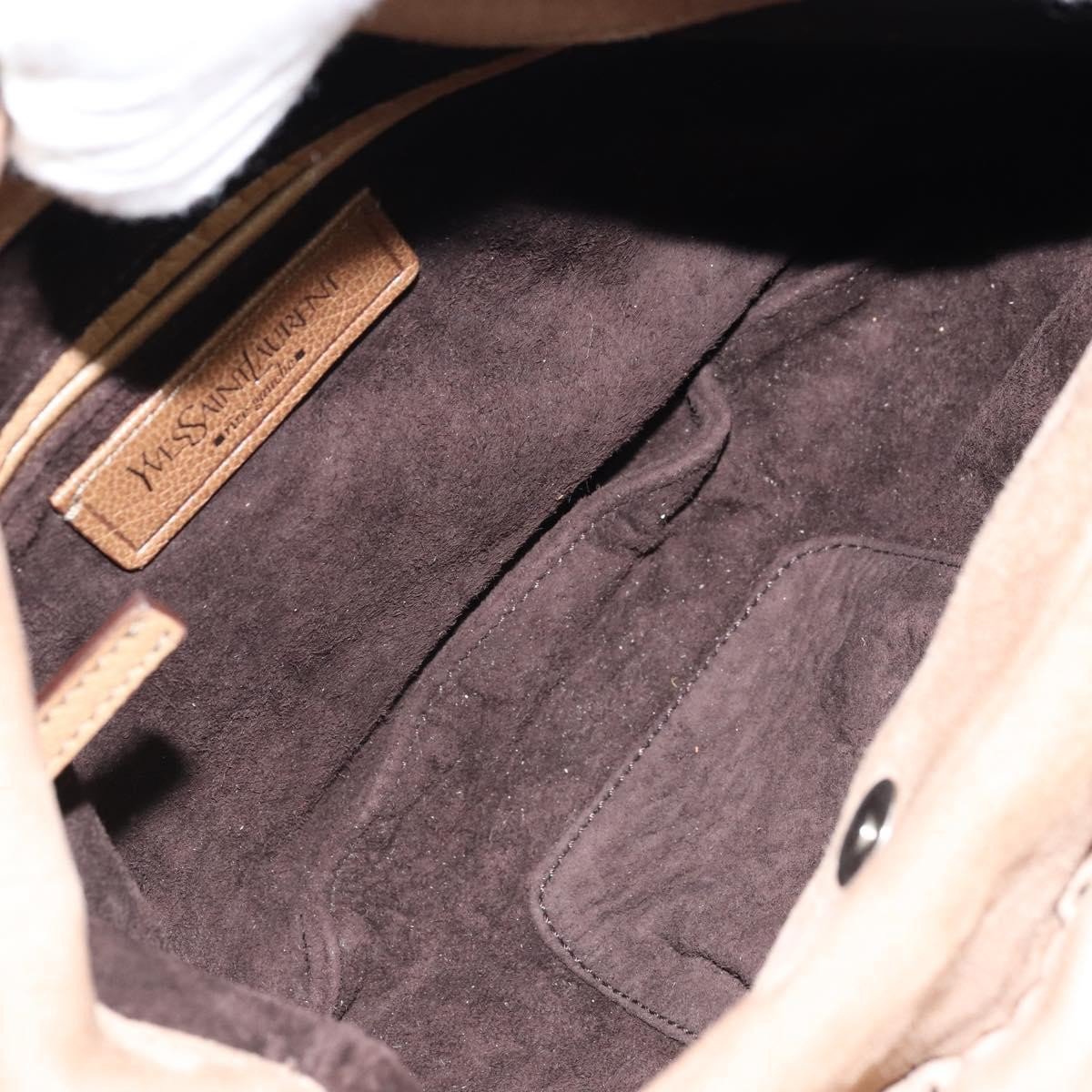 Saint Laurent Saint Laurent Vintage Shoulder Bag Suede Beige