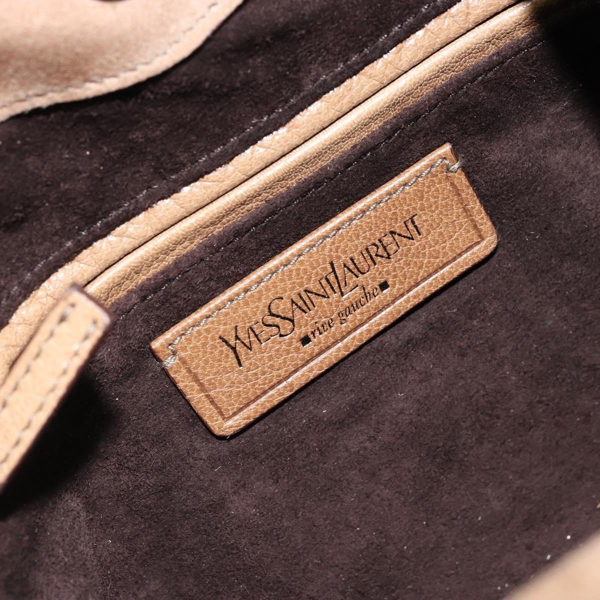 Saint Laurent Saint Laurent Vintage Shoulder Bag Suede Beige