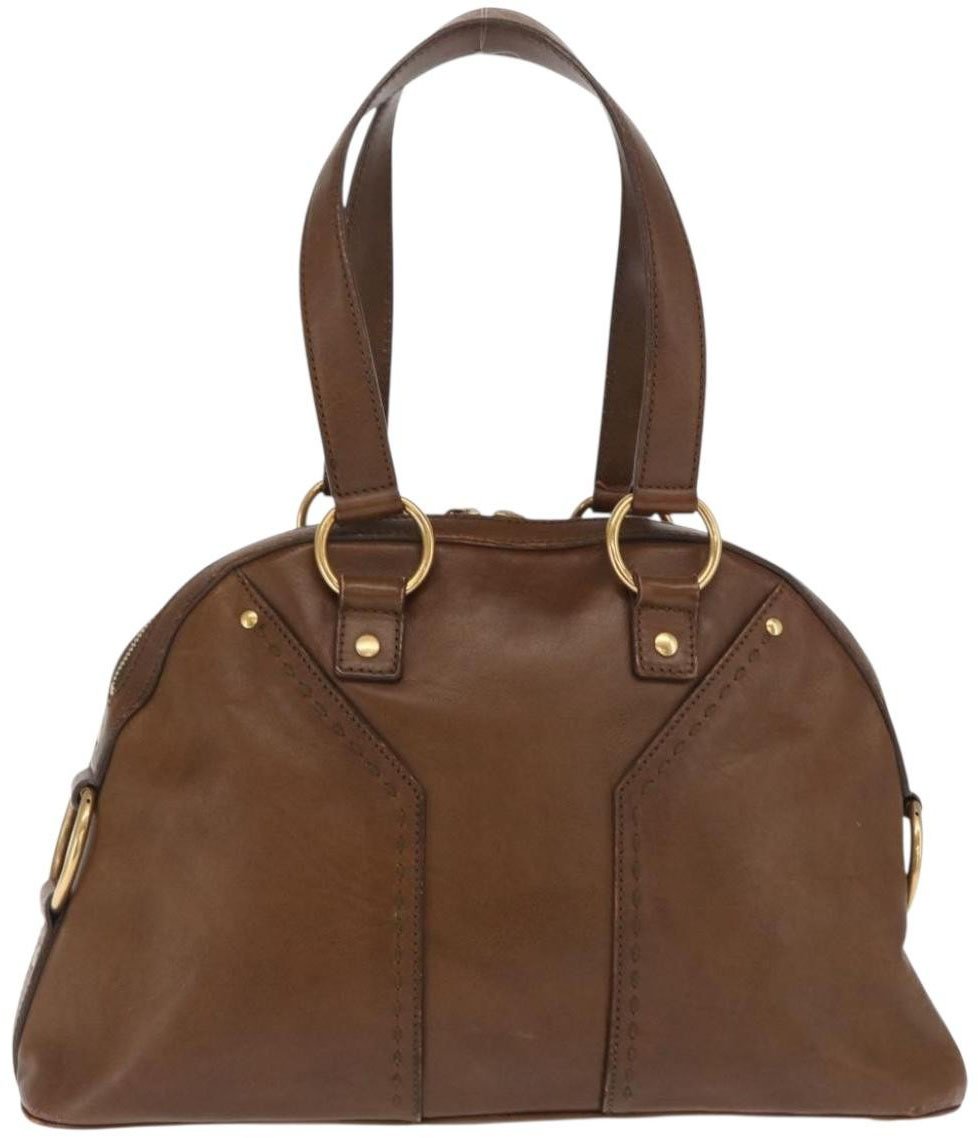 Saint Laurent Saint Laurent Muse Dome Bag Leather Medium Bruin