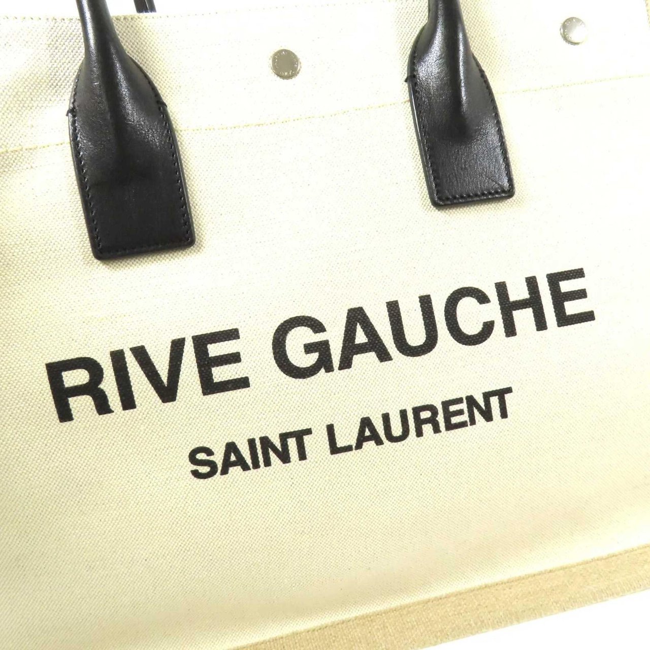 Saint Laurent Rive Gauche Felt and leather Beige