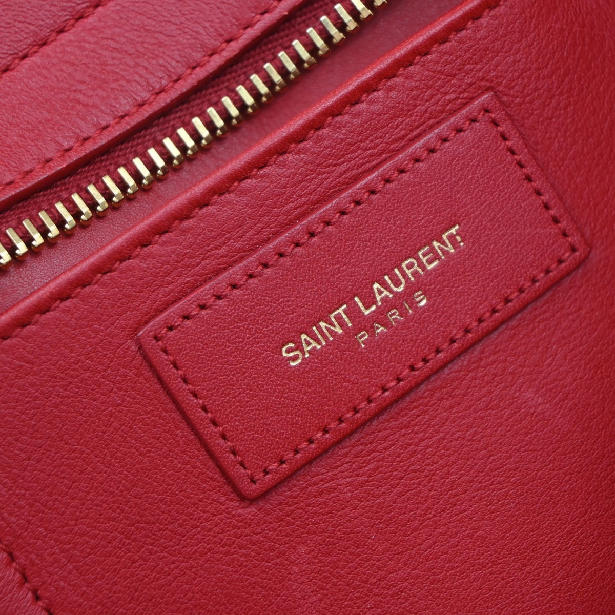 Saint Laurent Saint Laurent Classic Y Cabas Leather Medium Blauw