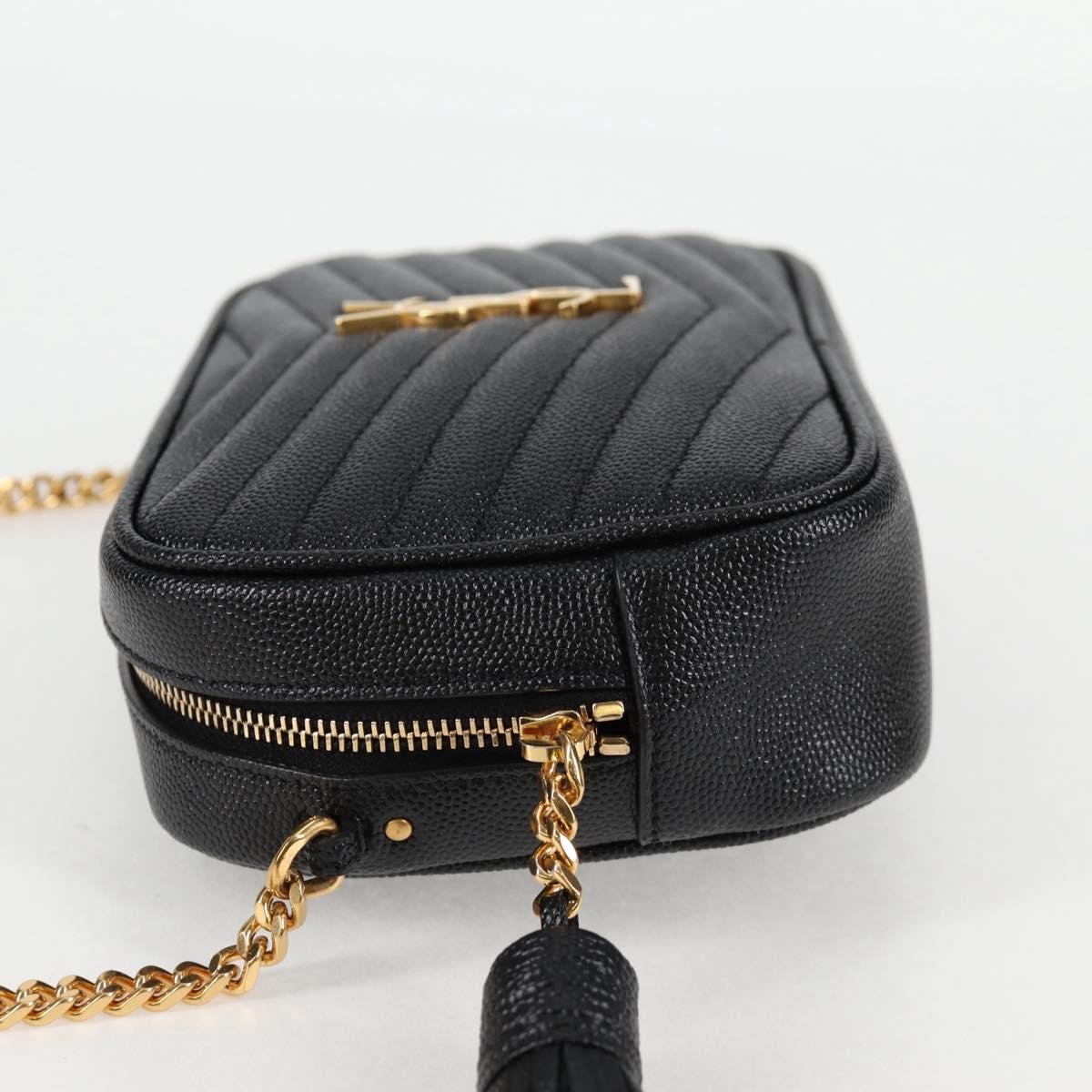 Saint Laurent Saint Laurent Lou Camera Bag Leather Mini Zwart