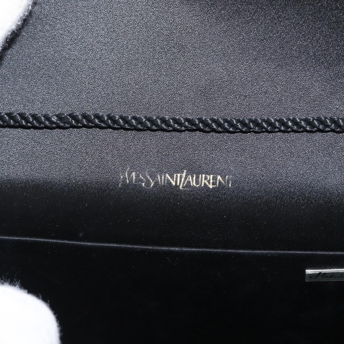 Saint Laurent Saint Laurent Vintage Flap Crossbody Bag Velvet Zwart