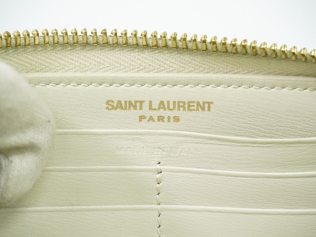Saint Laurent Saint Laurent Tiny Monogram Zip Around Wallet Leather Long Divers