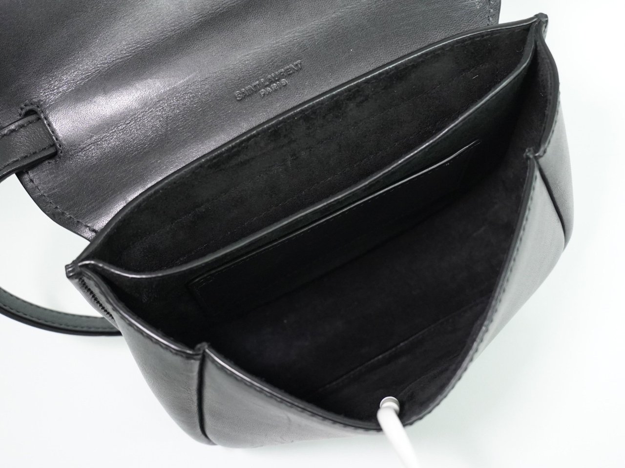 Saint Laurent Kaia Leather Mini Zwart