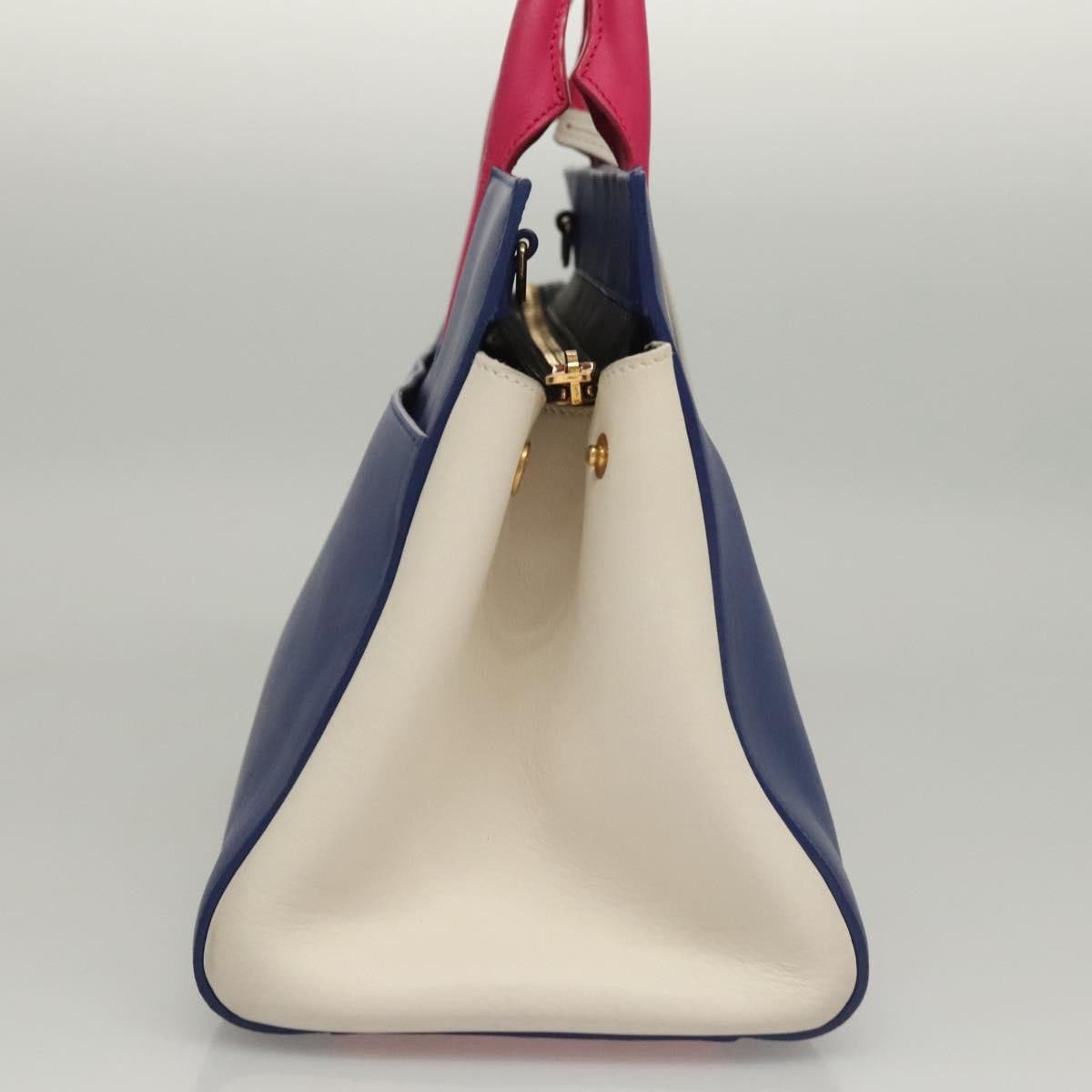 Saint Laurent Saint Laurent Multicolor Rive Gauche Cabas Leather Small Blauw