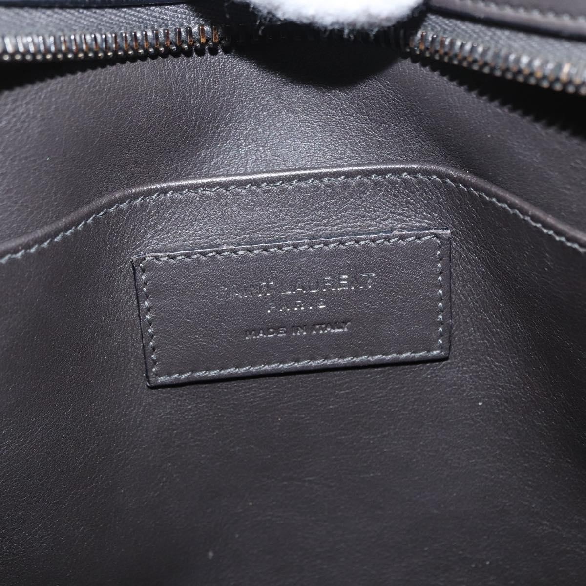 Saint Laurent Saint Laurent Monogram Cabas Leather Medium Grijs