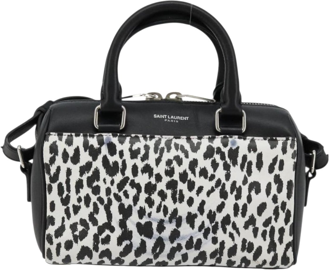 Saint Laurent Classic Baby Duffle Printed Leather Zwart