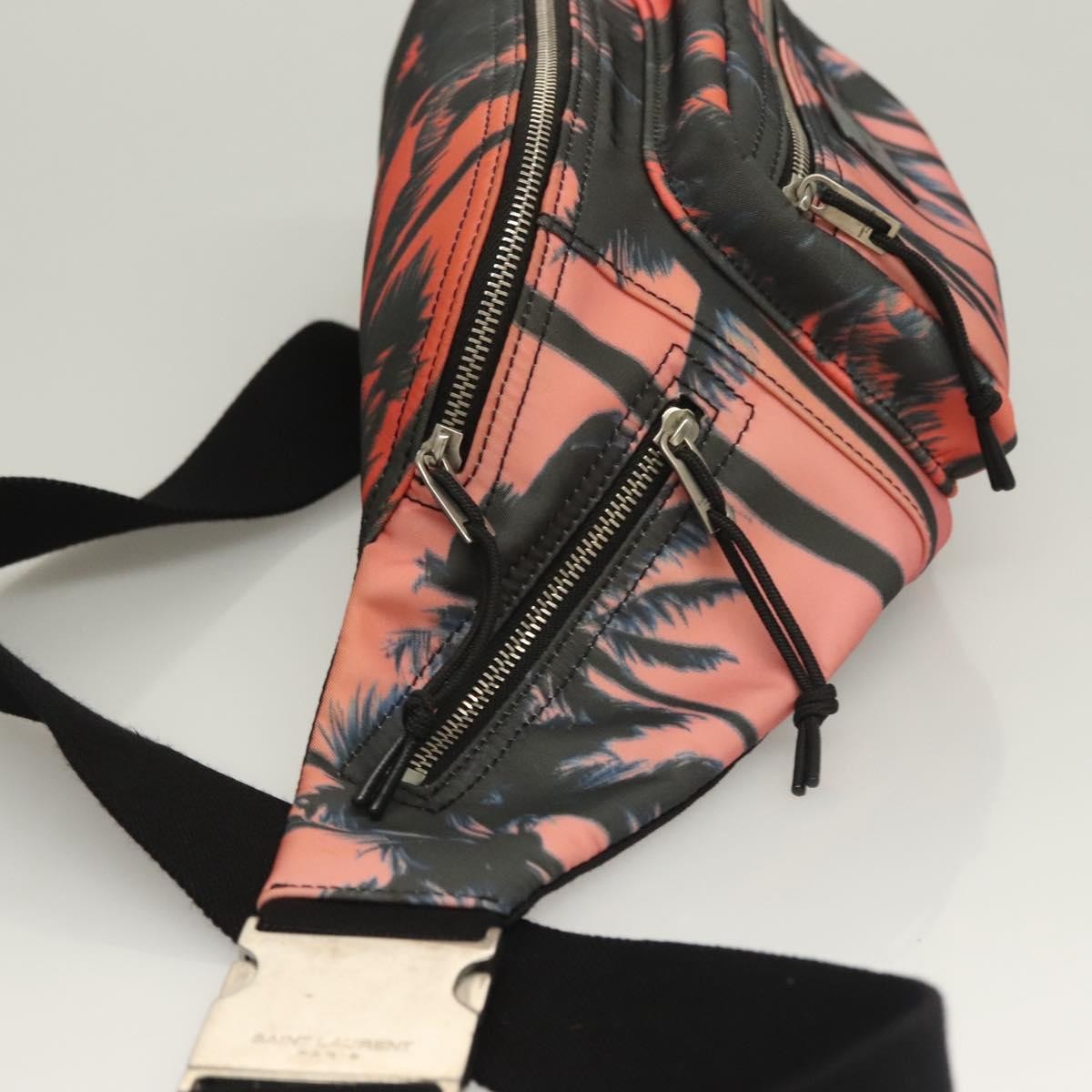 Saint Laurent Saint Laurent Front Pocket Waist Bag Printed Nylon Roze