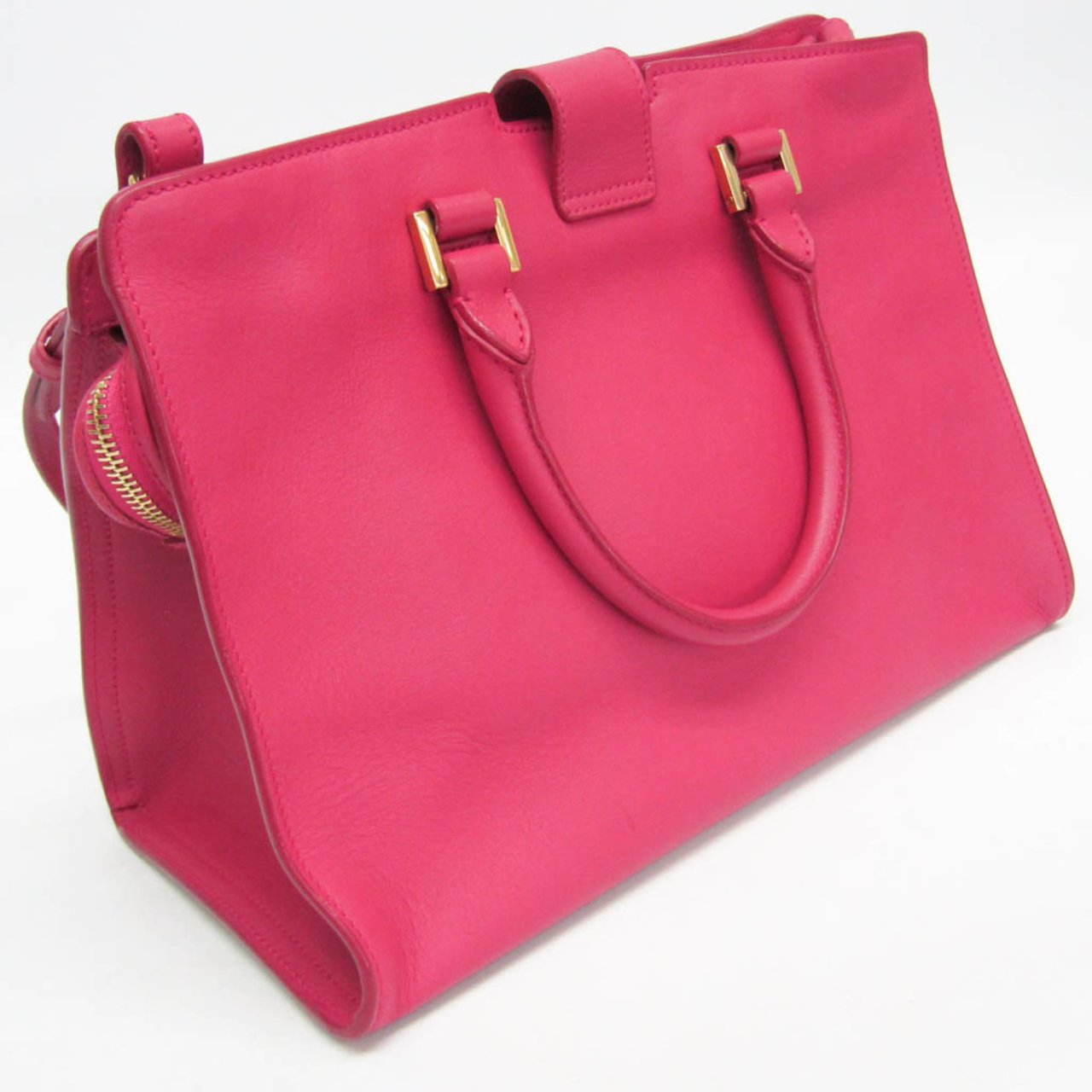 Saint Laurent Classic Y Cabas Leather Small Roze