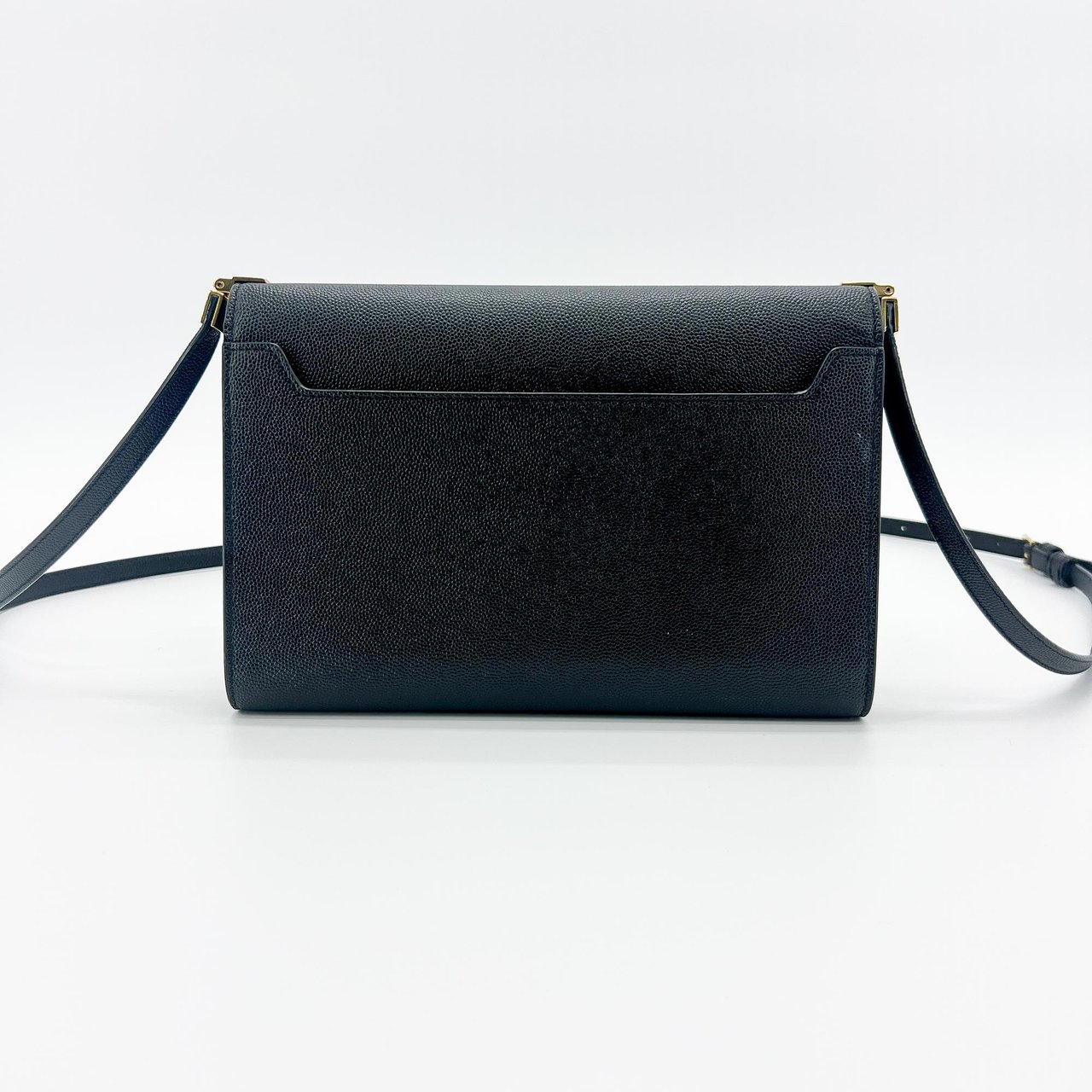 Saint Laurent Uptown Crossbody Bag Leather Mini Zwart