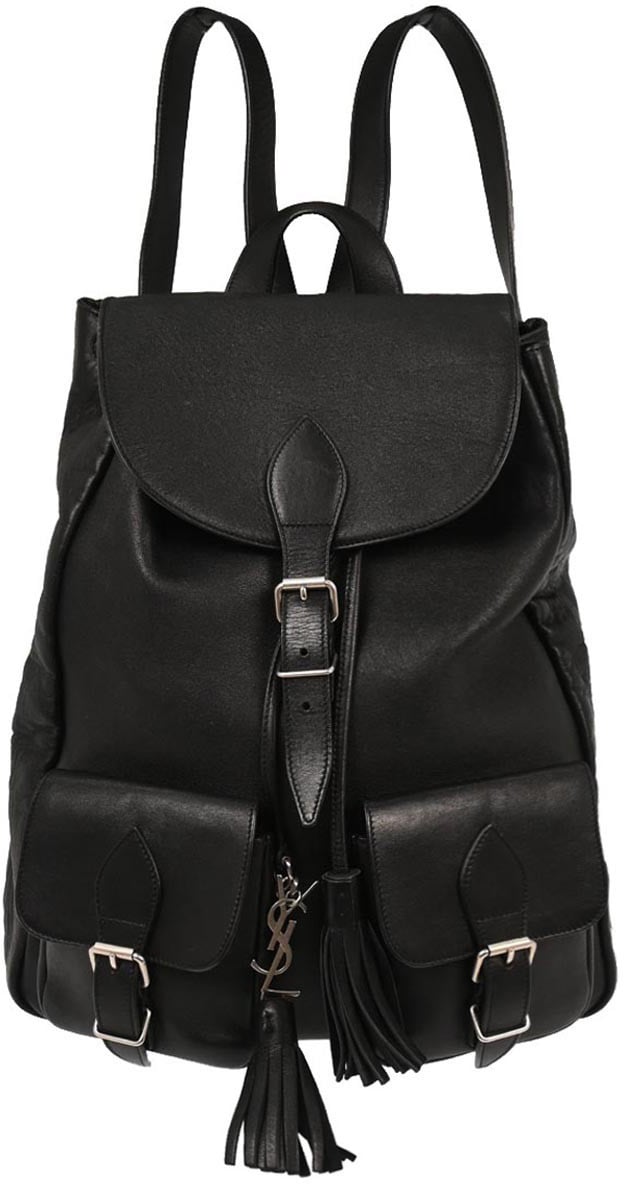 Saint Laurent Saint Laurent Festival Backpack Leather Medium Zwart