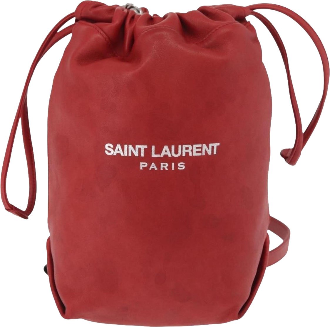 Saint Laurent Teddy Bucket Leather Small Rood