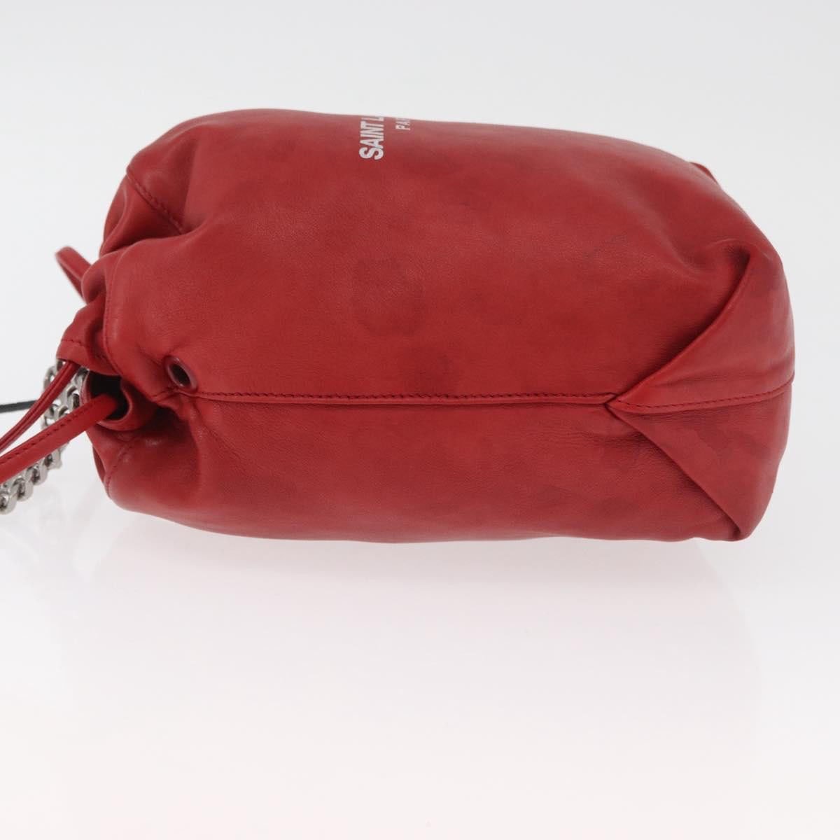Saint Laurent Teddy Bucket Leather Small Rood