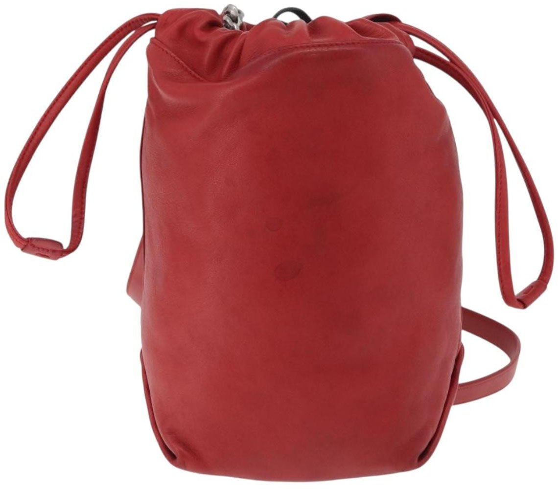 Saint Laurent Teddy Bucket Leather Small Rood