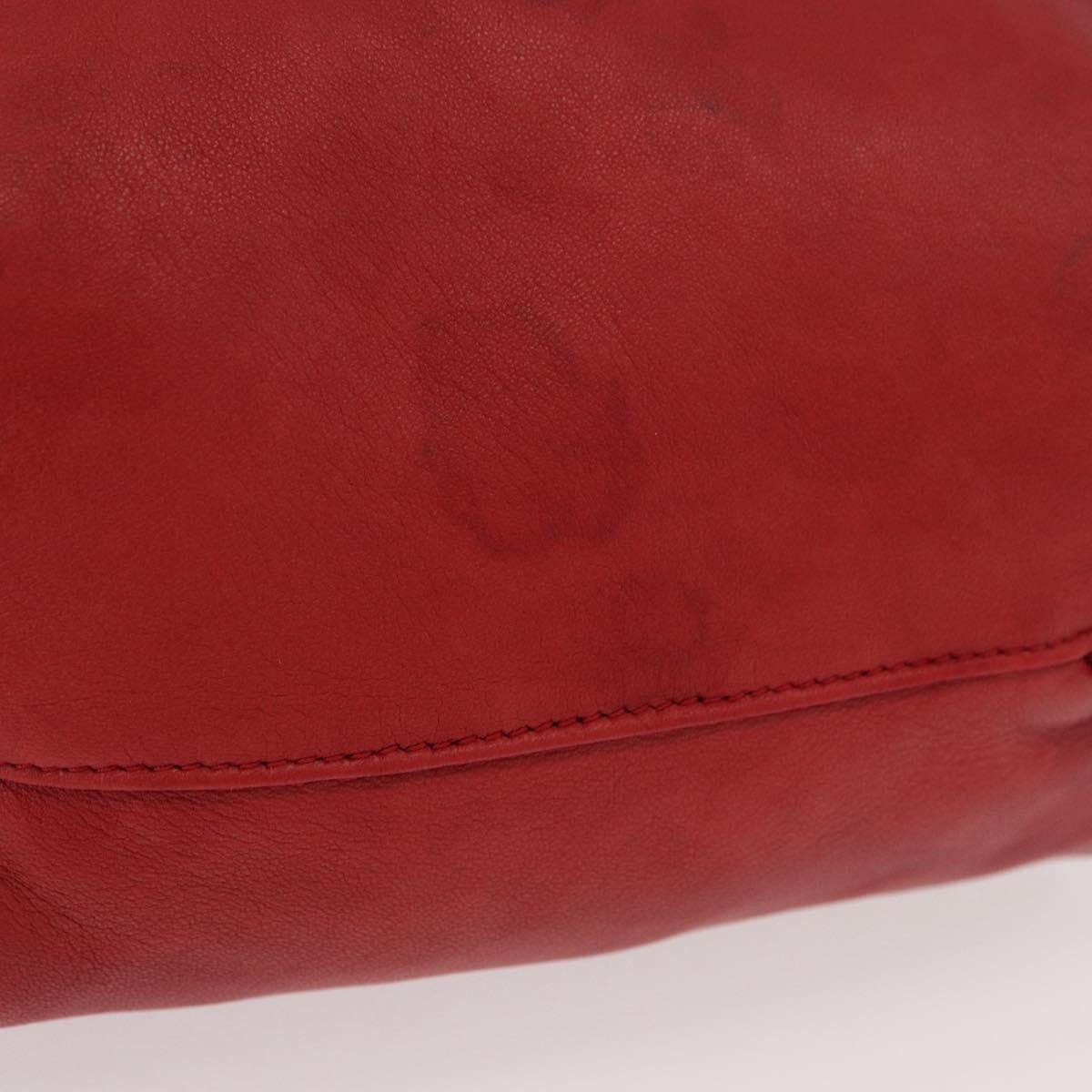 Saint Laurent Teddy Bucket Leather Small Rood