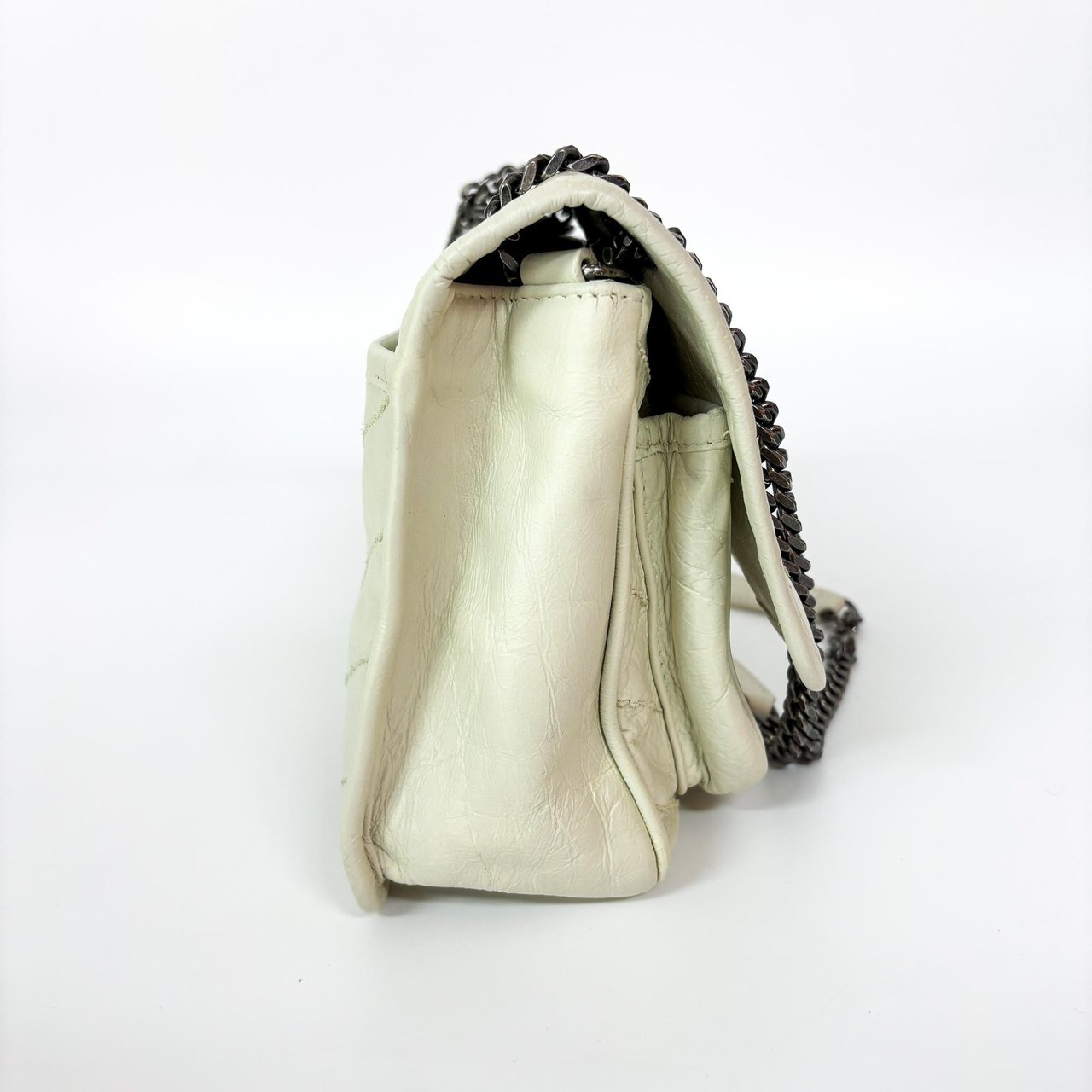 Saint Laurent Niki Flap Shoulder Bag Leather Wit