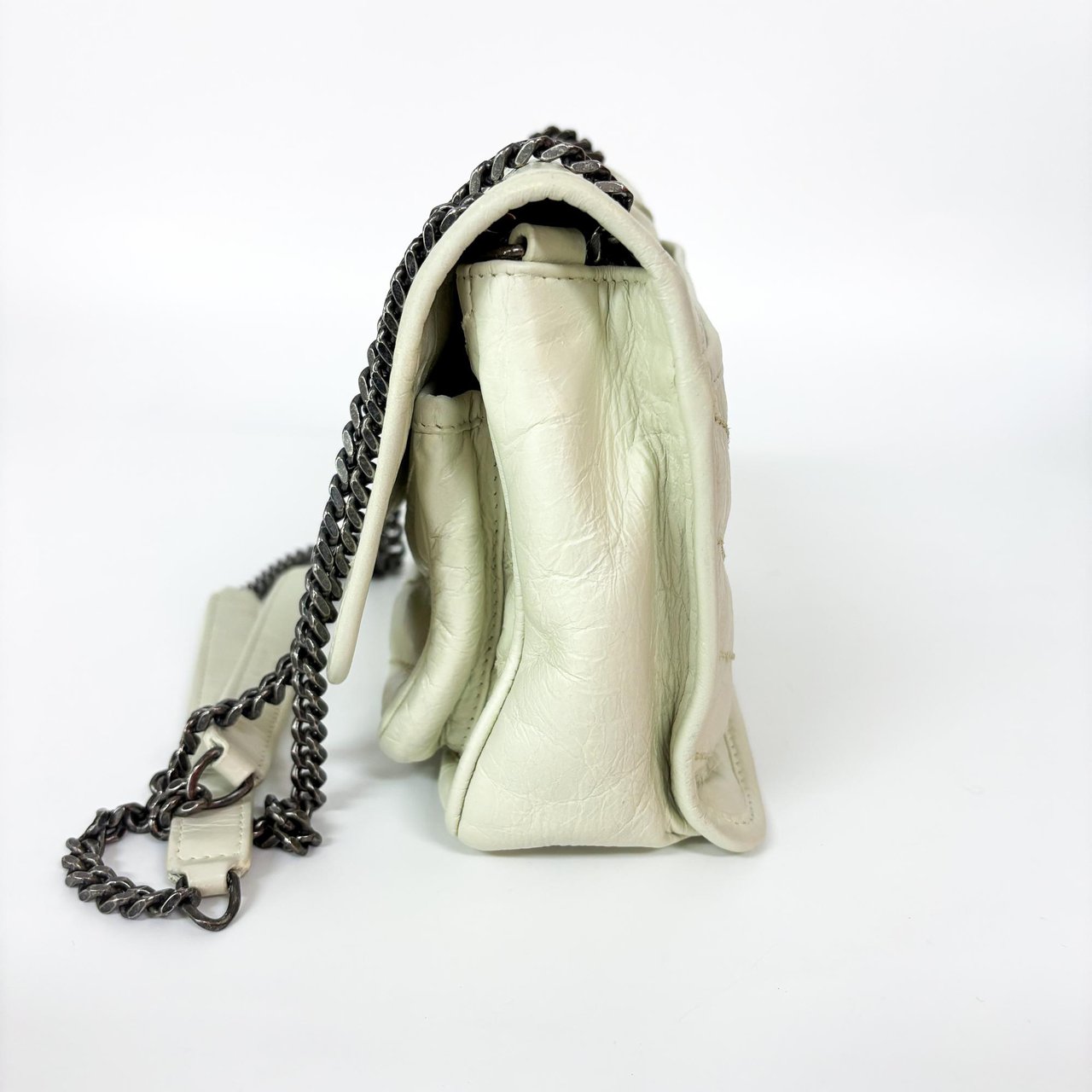Saint Laurent Niki Flap Shoulder Bag Leather Wit